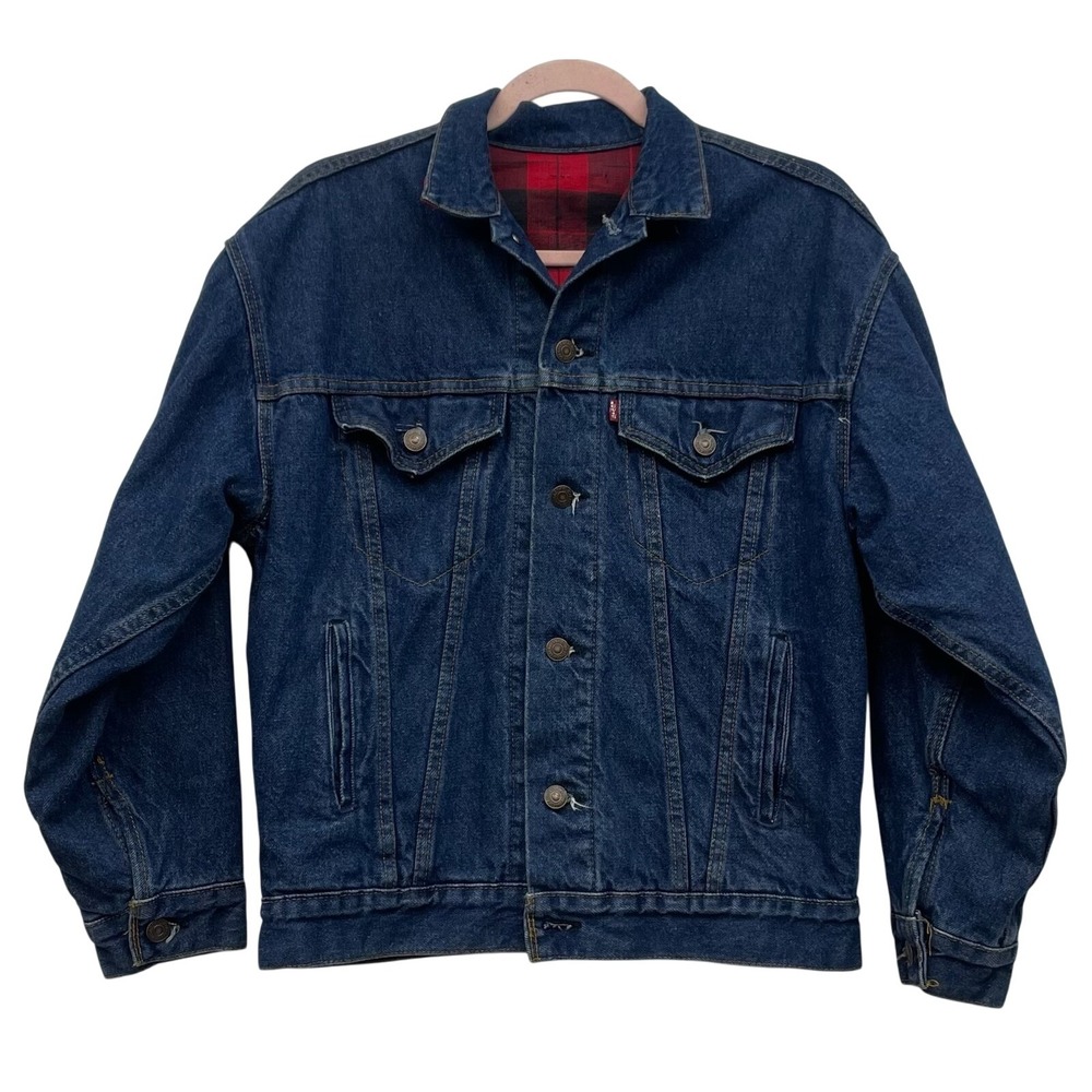 Vintage 80s Levis Blanket Lined Denim Jacket Fits‎ S READ
